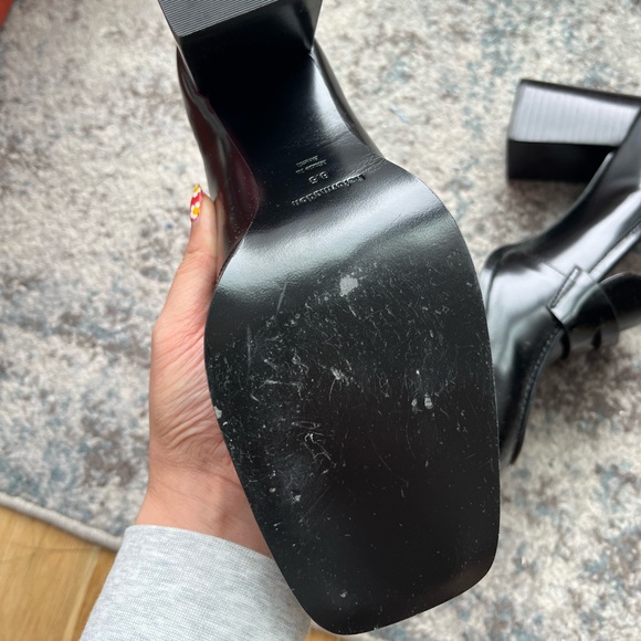 Reformation - Nadine Black Block Heel Loafers - Picture 5 of 7